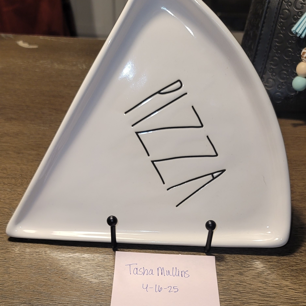 Rae Dunn White Pizza Slice Plate